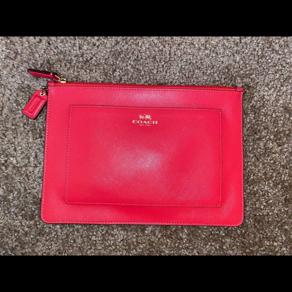 Red coach pouch